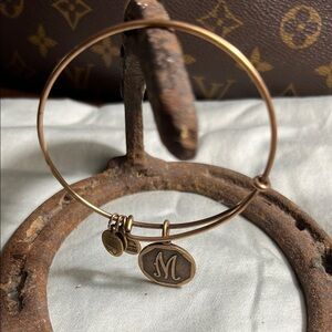 Alex and Ani Gold Monogram Bracelet